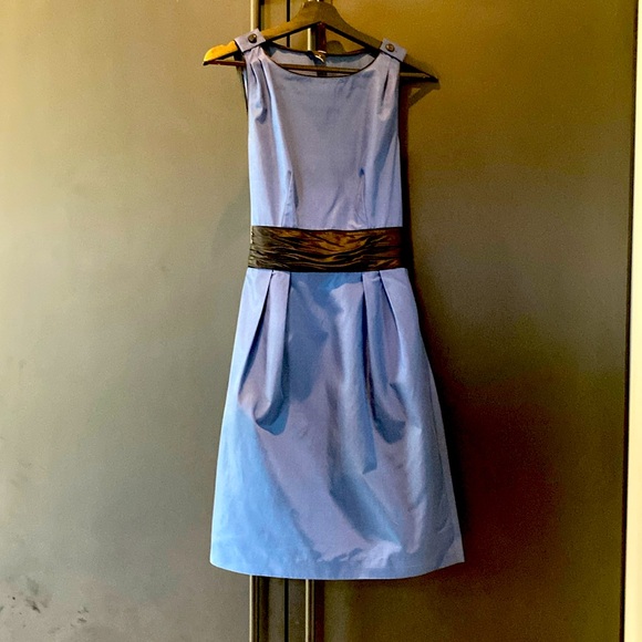 Club Monaco blue and black fit and flare dress size 4 - Picture 1 of 5